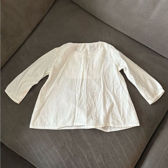 PRIMARK | Ecru | EMBROIDERED TEXTURED TOP - Picture 10 of 13